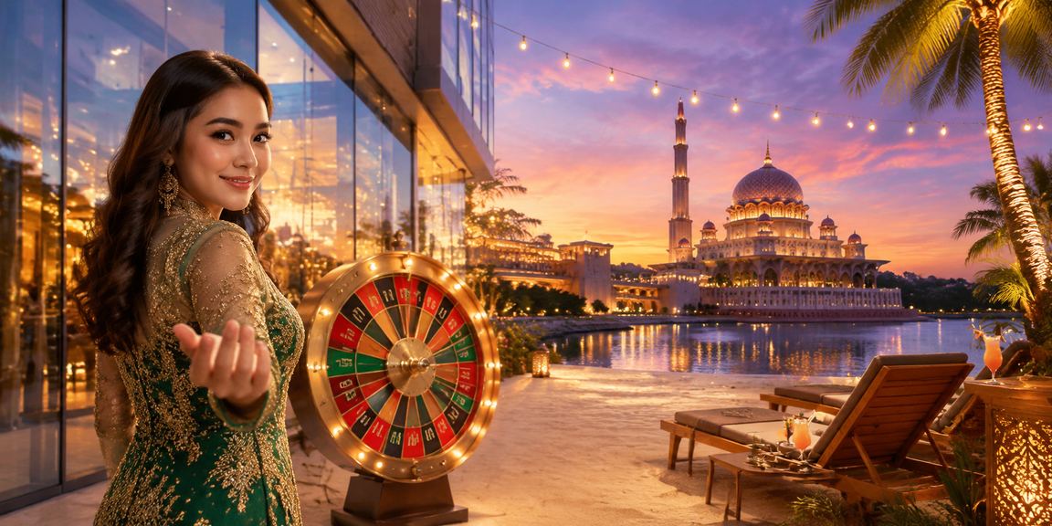 Meja rolet di Putrajaya dengan suasana kasino Malaysia bergaya